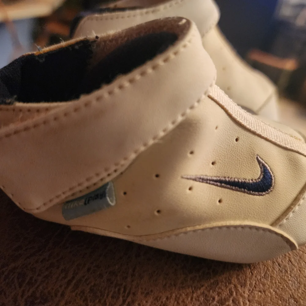 Nike Cream and Blue Baby Walker Shoes